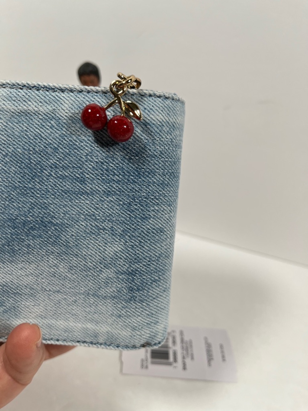 NWT Coach Snap Wallet In Loved Denim With Charm CEC35 - Picture 7 of 8